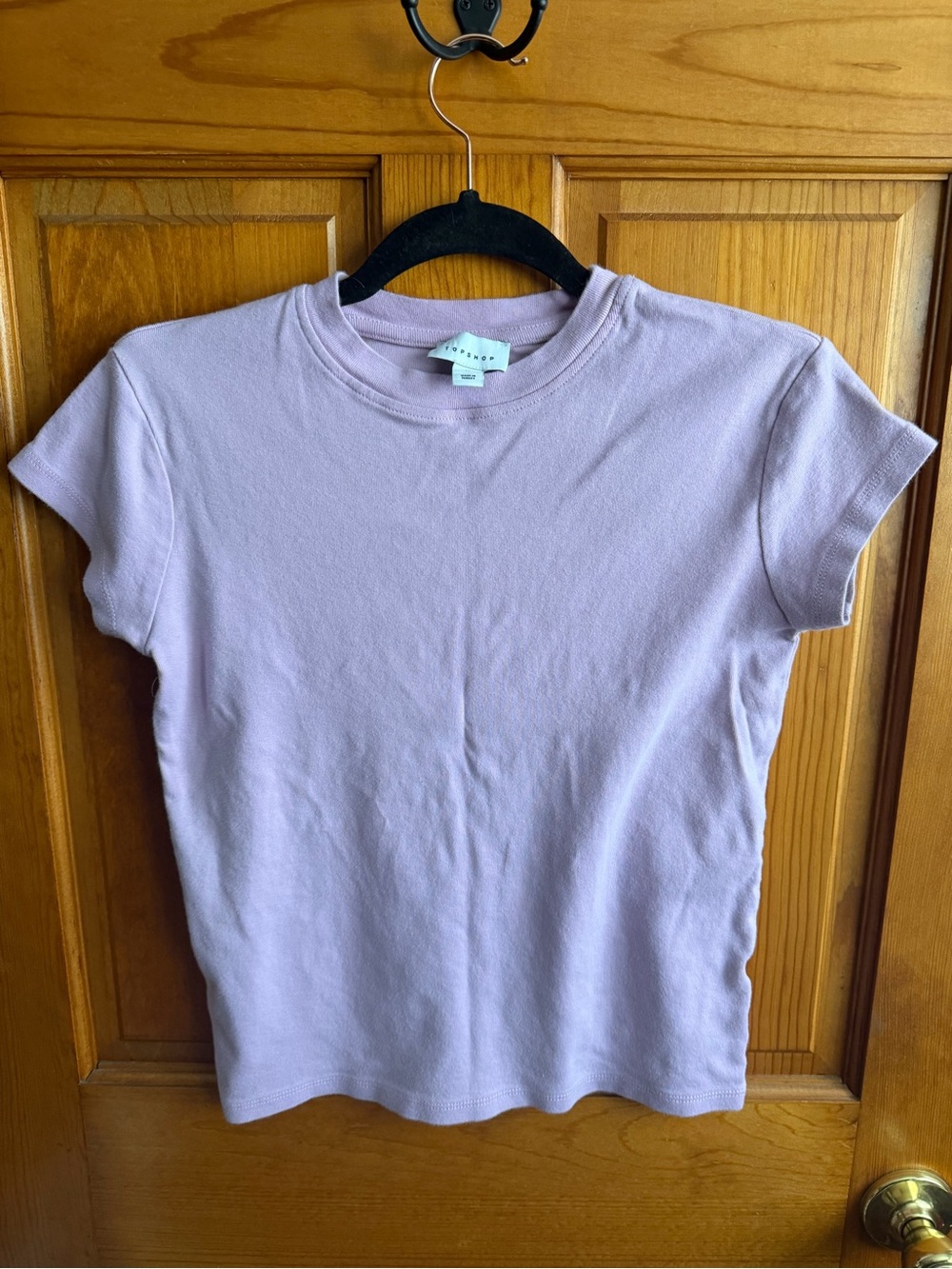 Topshop Lavender Short Sleeve Crewneck Tee